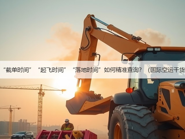 国际空运的“截单时间”“起飞时间”“落地时间”如何精准查询？（国际空运干货知识分享）(图3)