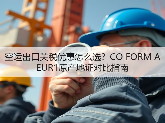 空运出口关税优惠怎么选？CO FORM A EUR1原产地证对比指南(图2)