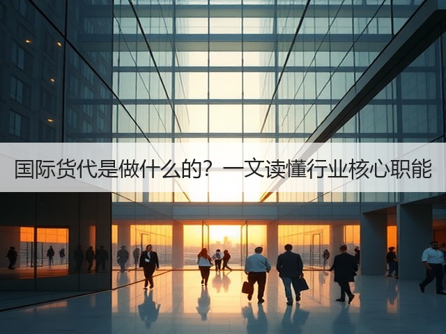 国际货代是做什么的?一文读懂行业核心职能(图1) 国际货代是做什么的?一文读懂行业核心职能(图1)