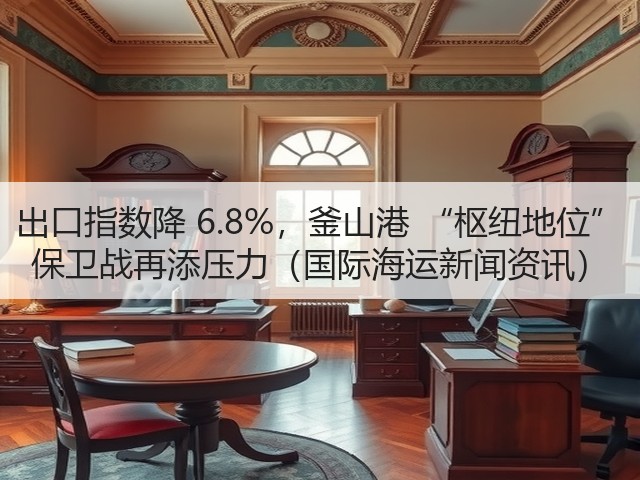出口指数降 6.8%,釜山港 “枢纽地位” 保卫战再添压力(国际海运新闻资讯)(图1) 出口指数降 6.8%,釜山港 “枢纽地位” 保卫战再添压力(国际海运新闻资讯)(图1)