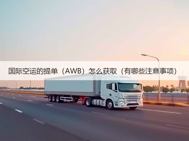 国际空运的提单（AWB）怎么获取（有哪些注意事项）(图3)