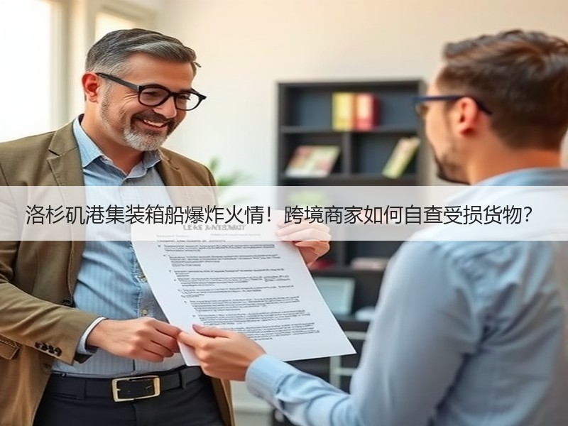 洛杉矶港集装箱船爆炸火情！跨境商家如何自查受损货物？