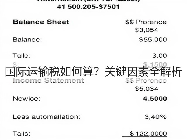 国际运输税如何算?关键因素全解析(图3) 国际运输税如何算?关键因素全解析(图3)