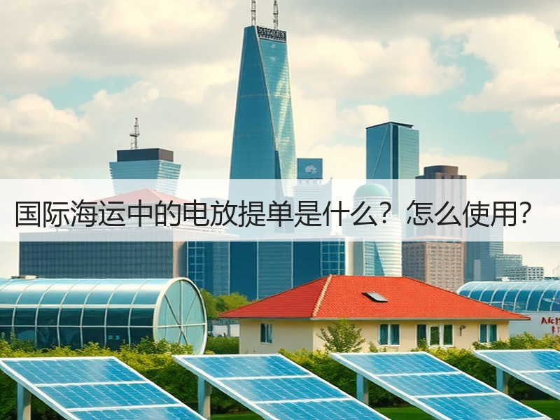 国际海运中的电放提单是什么？怎么使用？