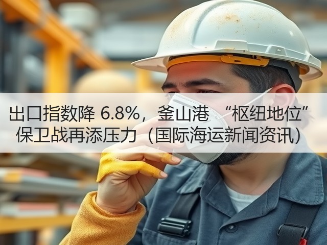 出口指数降 6.8%,釜山港 “枢纽地位” 保卫战再添压力(国际海运新闻资讯)(图2) 出口指数降 6.8%,釜山港 “枢纽地位” 保卫战再添压力(国际海运新闻资讯)(图2)