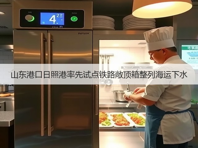 山东港口日照港率先试点铁路敞顶箱整列海运下水(图3) 山东港口日照港率先试点铁路敞顶箱整列海运下水(图3)