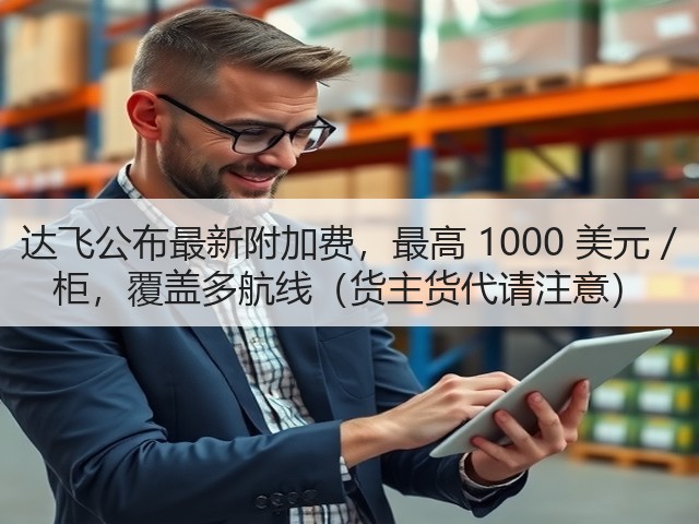 达飞公布最新附加费，最高 1000 美元 / 柜，覆盖多航线（货主货代请注意）(图3)