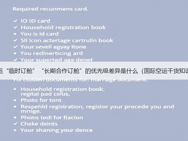 国际空运“临时订舱”“长期合作订舱”的优先级差异是什么(国际空运干货知识分享)(图3) 国际空运“临时订舱”“长期合作订舱”的优先级差异是什么(国际空运干货知识分享)(图3)