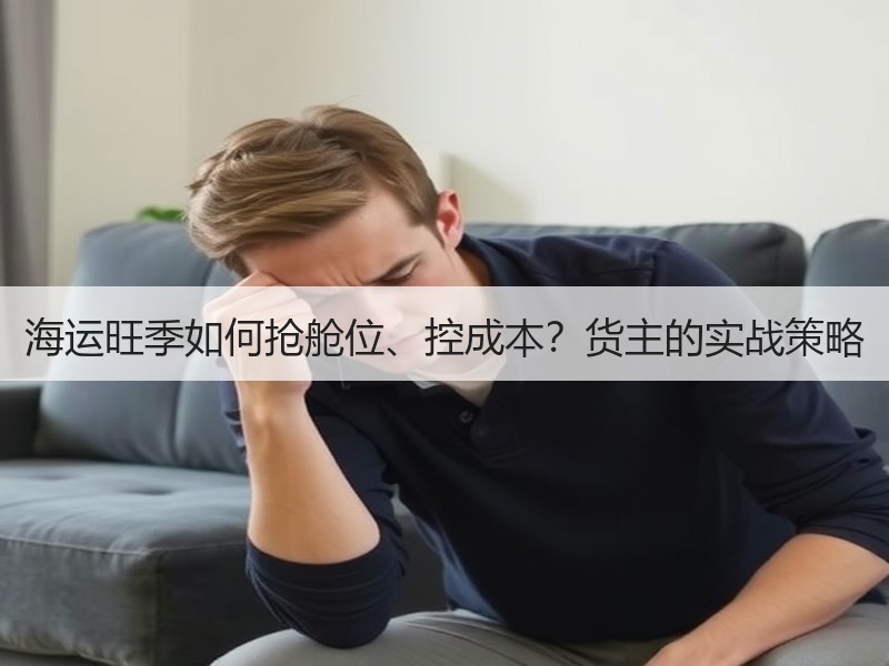 海运旺季如何抢舱位、控成本?货主的实战策略 海运旺季如何抢舱位、控成本?货主的实战策略