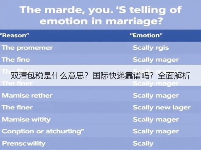 双清包税是什么意思?国际快递靠谱吗?全面解析(图1) 双清包税是什么意思?国际快递靠谱吗?全面解析(图1)