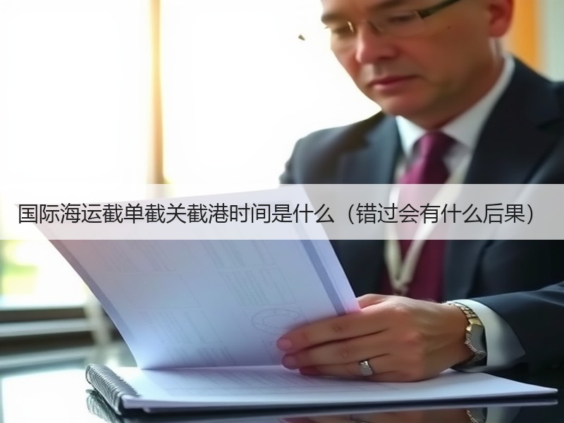 国际海运截单截关截港时间是什么（错过会有什么后果）