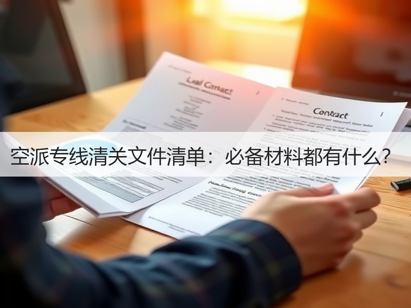 空派专线清关文件清单:必备材料都有什么? 空派专线清关文件清单:必备材料都有什么?