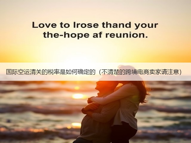 国际空运清关的税率是如何确定的(不清楚的跨境电商卖家请注意)(图1) 国际空运清关的税率是如何确定的(不清楚的跨境电商卖家请注意)(图1)