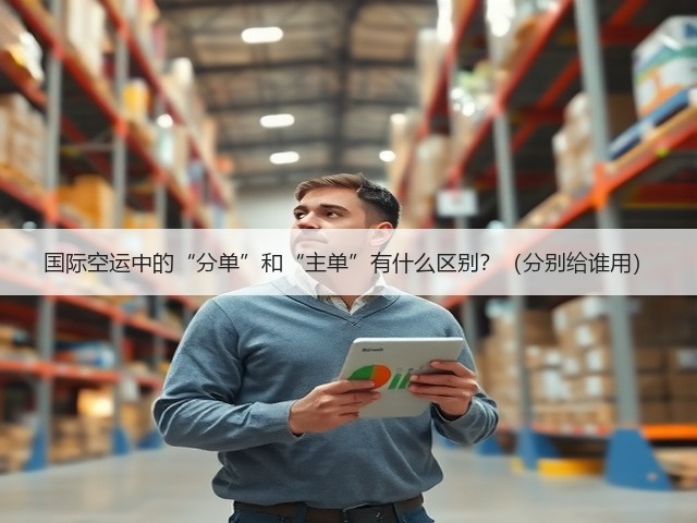 国际空运中的“分单”和“主单”有什么区别？（分别给谁用）(图1)