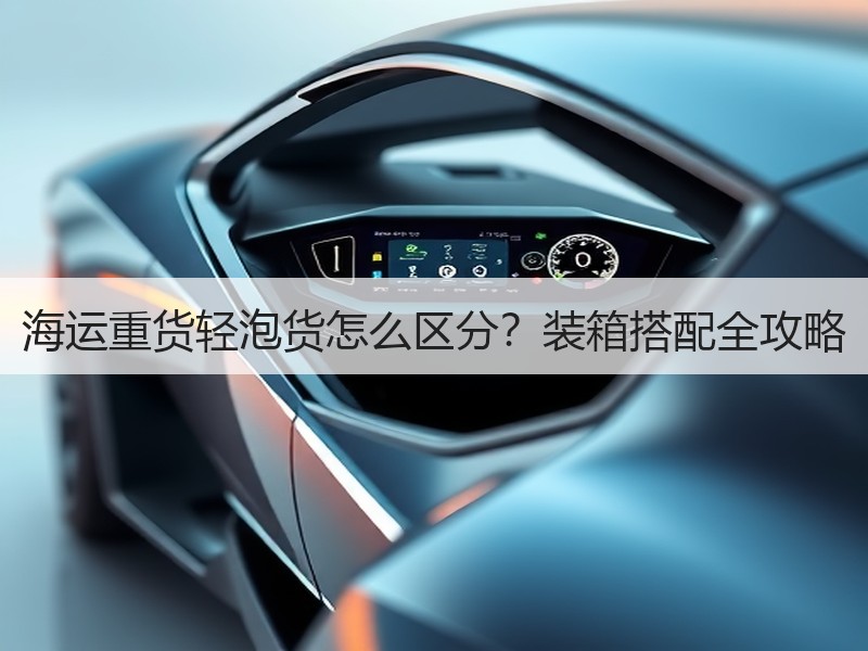 海运重货轻泡货怎么区分？装箱搭配全攻略