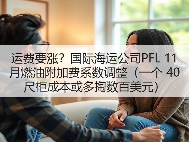 运费要涨?国际海运公司PFL 11 月燃油附加费系数调整(一个 40 尺柜成本或多掏数百美元)(图1) 运费要涨?国际海运公司PFL 11 月燃油附加费系数调整(一个 40 尺柜成本或多掏数百美元)(图1)