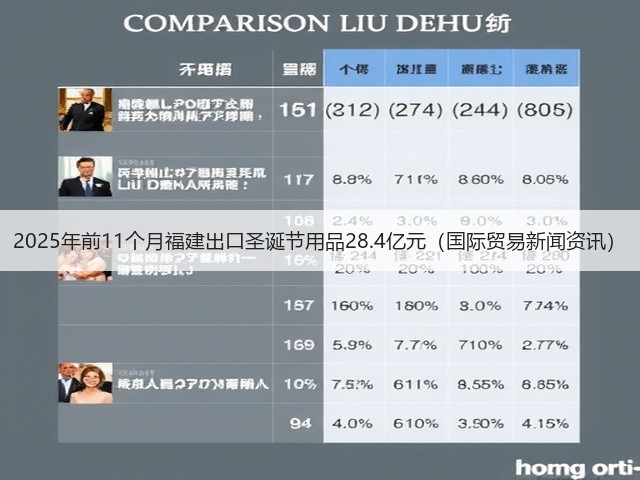 2025年前11个月福建出口圣诞节用品28.4亿元(国际贸易新闻资讯)(图2) 2025年前11个月福建出口圣诞节用品28.4亿元(国际贸易新闻资讯)(图2)