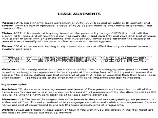突发!又一国际海运集装箱船起火(货主货代请注意)(图2) 突发!又一国际海运集装箱船起火(货主货代请注意)(图2)