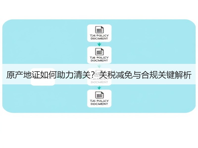 原产地证如何助力清关?关税减免与合规关键解析 原产地证如何助力清关?关税减免与合规关键解析