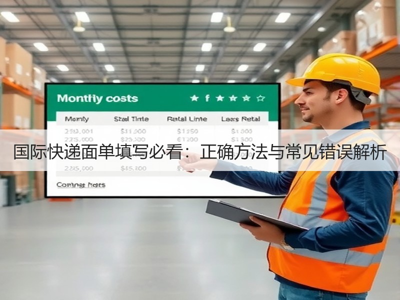 国际快递面单填写必看：正确方法与常见错误解析