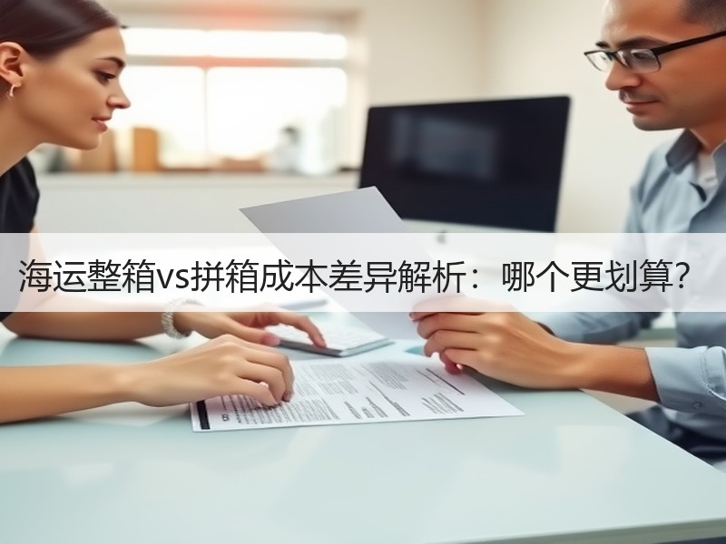 海运整箱vs拼箱成本差异解析：哪个更划算？
