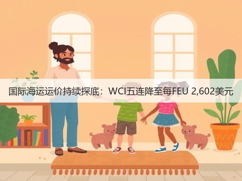 国际海运运价持续探底：WCI五连降至每FEU 2,602美元
