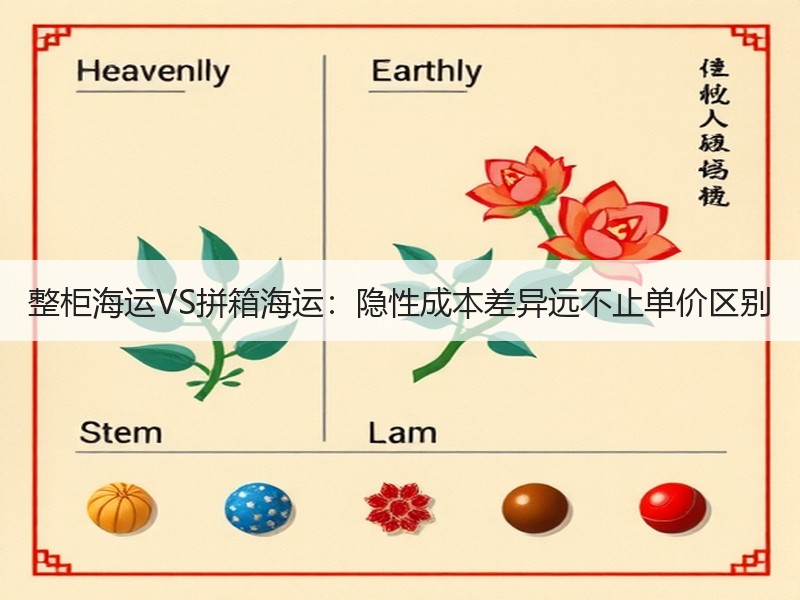 整柜海运VS拼箱海运：隐性成本差异远不止单价区别