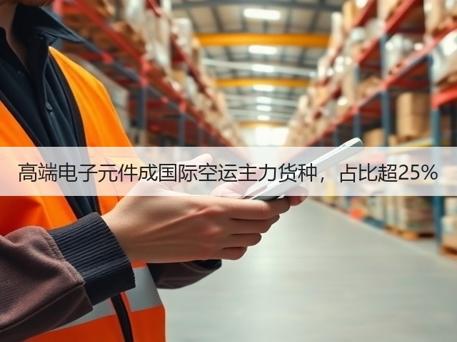 高端电子元件成国际空运主力货种,占比超25%(图3) 高端电子元件成国际空运主力货种,占比超25%(图3)