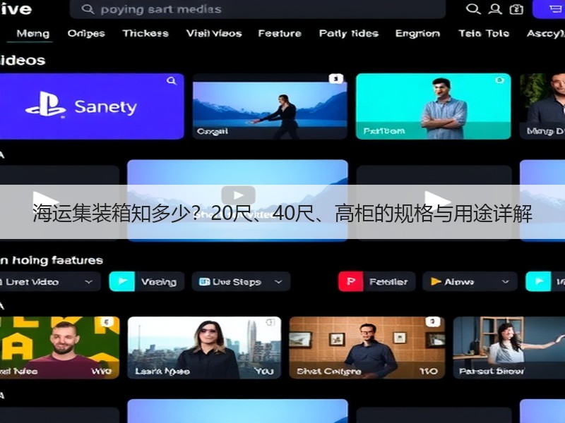 海运集装箱知多少?20尺、40尺、高柜的规格与用途详解 海运集装箱知多少?20尺、40尺、高柜的规格与用途详解
